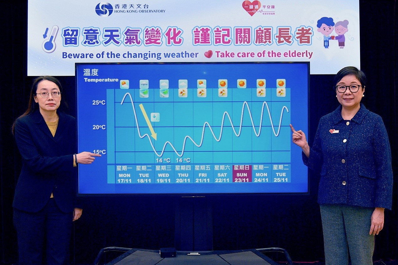Hong Kong Observatory and Senior Citizen Home Safety Association hold joint press conference