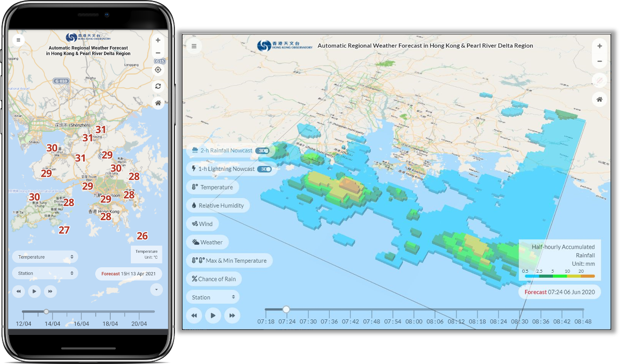 New Version of the Automatic Regional Weather Forecast Service｜Hong