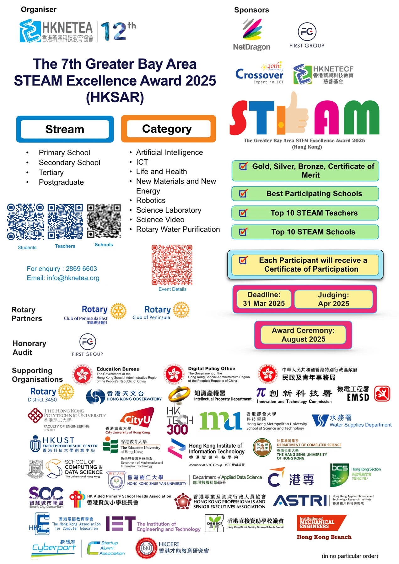 The Observatory becomes a Supporting Organisation for the 7th Greater Bay Area STEAM Excellence Awards