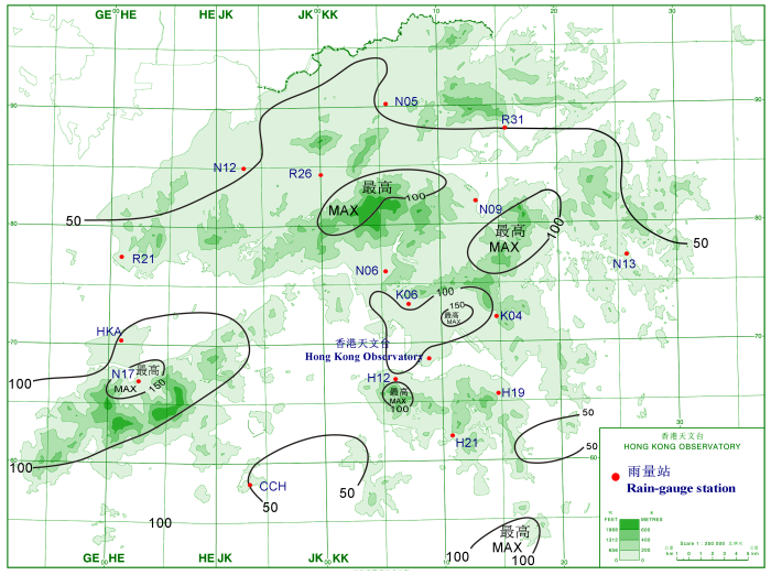 雨量分佈圖