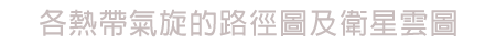 各熱帶氣旋的路徑圖及衛星雲圖