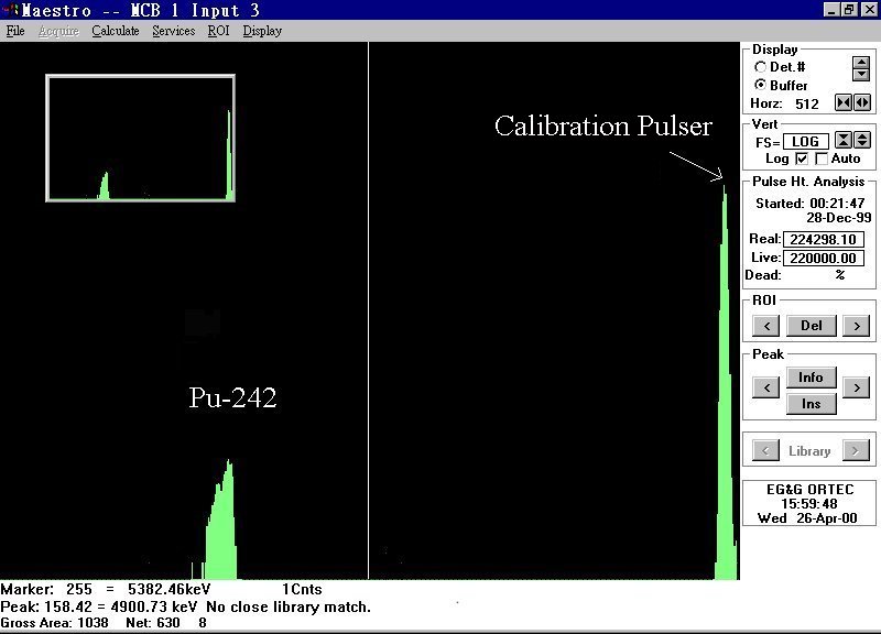 阿爾法譜法分析軟件所導出的典型譜