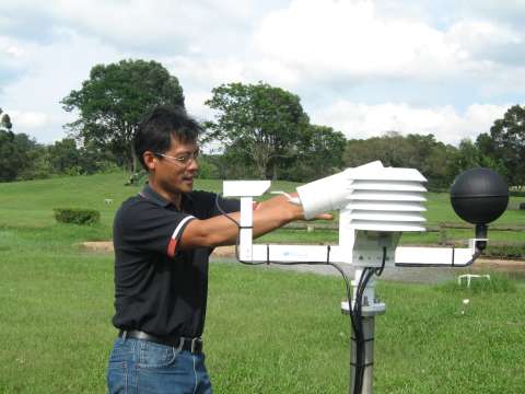 天文台自行研發的「暑熱壓力測量系統」
